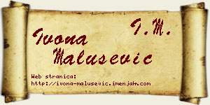 Ivona Malušević vizit kartica